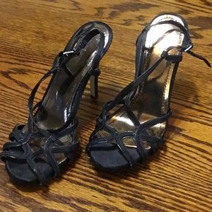 Nine West Black suede high heels.